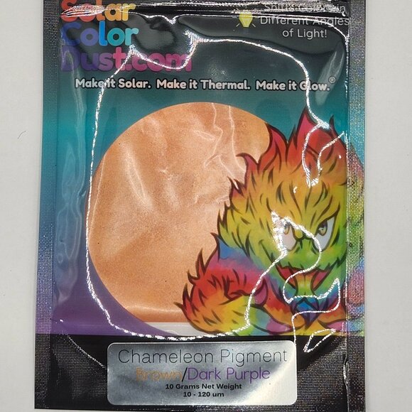 New, Brown/Dark Purple Solar Color Dust Solar Chameleon Pigment 10 Gram Pouch - Picture 1 of 2
